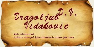 Dragoljub Vidaković vizit kartica